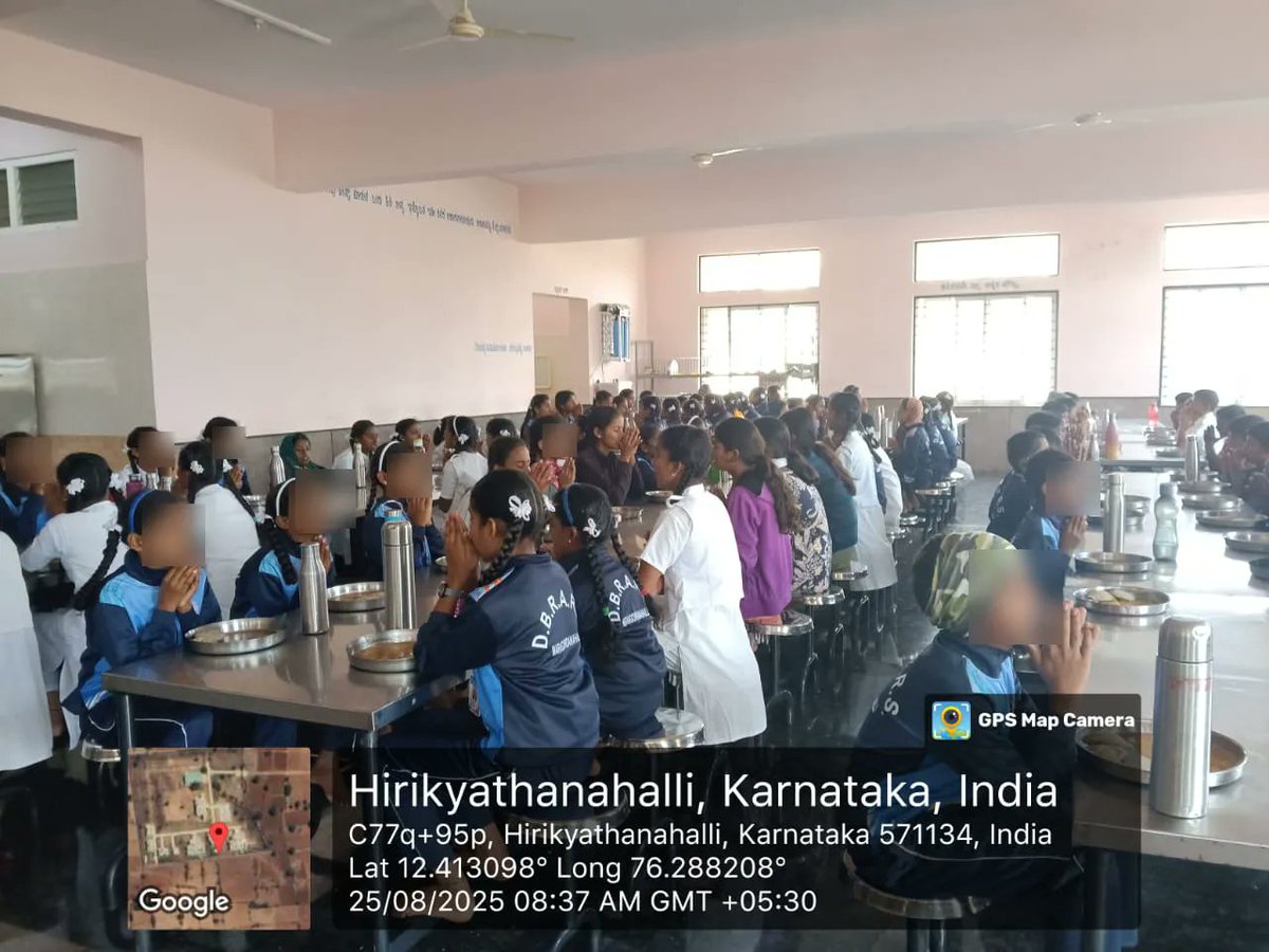 ಡಾ. ಬಿ ಆರ್ ಅಂಬೇಡ್ಕರ್ ವಸತಿ ಶಾಲೆ ಹೆಬ್ಬಾಳ ಮಿರ್ಲೆ ಇಲ್ಲಿನ ವಿದ್ಯಾರ್ಥಿಗಳಿಗೆ ನೀಡಲಾದ ಬೆಳಗಿನ ಉಪಾಹಾರದ ಫೋಟೋಗಳು. The photos of the breakfast served to students at dr. b r ambedkar residential school, hebbalu (mirle). ದಿನಾಂಕ/Date: 25/08/2025. #SocialAudit_SWDMeals #SocialWelfare_Karnataka