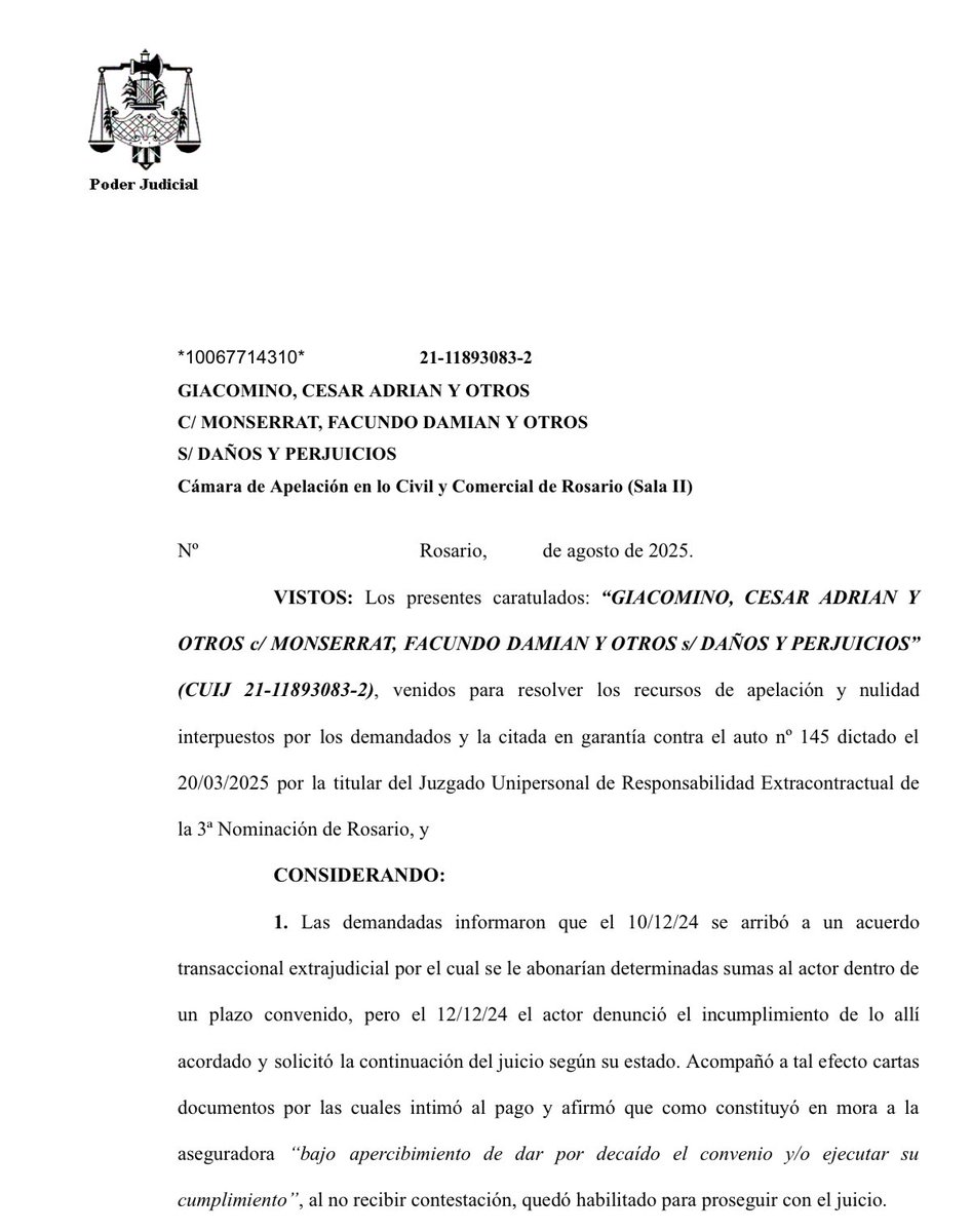 🚨 Un tribunal de Rosario, Argentina; marcó un hito: un abogado presentó jurisprudencia inventada por IA en su escrito. El sistema judicial descubrió las citas falsas y el letrado admitió haberlas usado sin verificarlas. El caso expone de lleno el choque entre la abogacía