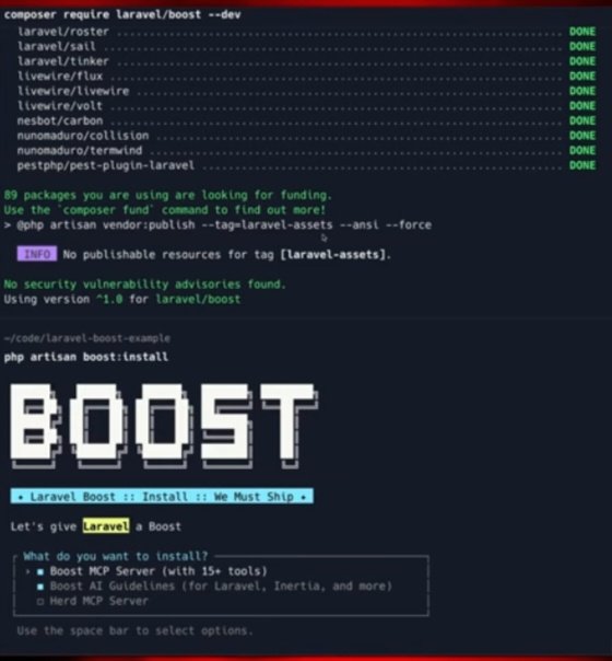 apurvas1129's tweet image. 🚀 Laravel Boost is here!

AI that truly understands Laravel – not just PHP.
✔️ 15+ tools: Tinker, DB, logs, docs &amp;amp; more
✔️ Version-aware docs
✔️ Debug with real context

⚡ Install now:
🔗 laravel-news.com/laravel-boost

#Laravel #AI #LaravelBoost #php