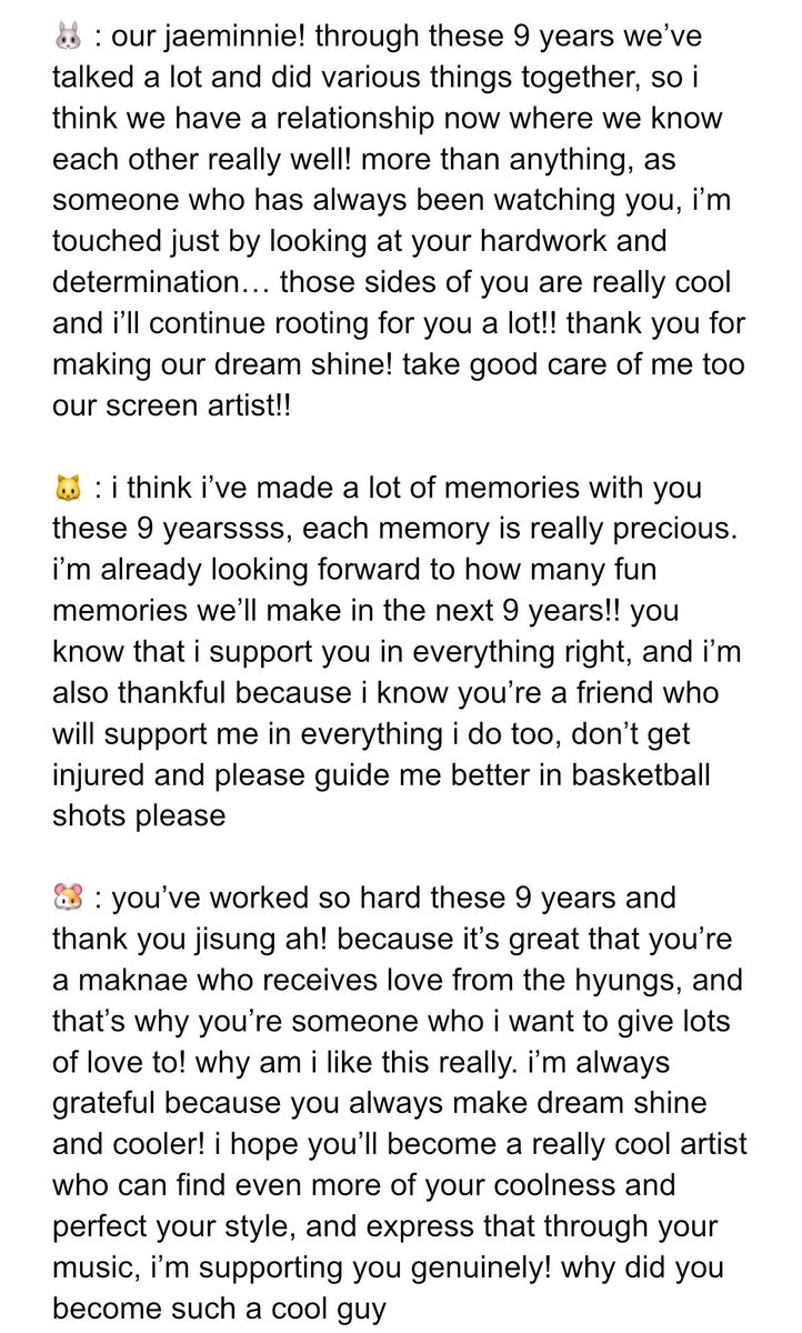 LMKFEED's tweet photo. #mark’s messages to nct dream https://t.co/Mbvc42UwOv