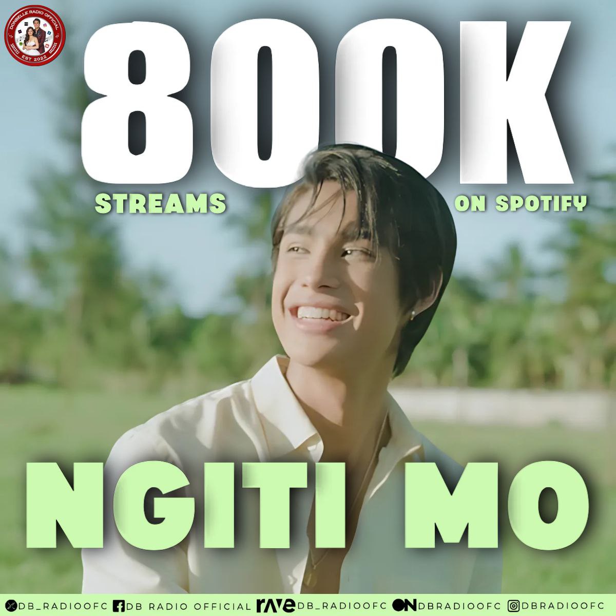 JUST IN: Ngiti Mo by Donny Pangilinan has now surpassed 800K streams on Spotify. 

Congratulations <a href="/donnypangilinan/">Donny</a> &amp; <a href="/universalrec_ph/">Universal Records Philippines</a>. 👏

Thank You for streaming with us, DB Streamers! To More Streams. 🖤❤️ 
📻: stationhead.com/dbradioofc

#DonnyPangilinan 
#DonBelle <a href="/DB_radioOFC/">DonBelle Radio Official</a>