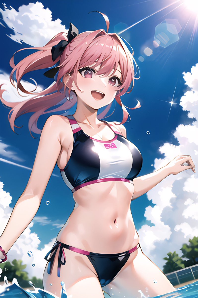 ＃毎日水着を貼るいいねが無くなるまでやる見た人もやる　
#AIイラスト
学校のプール
人がいなくていいね♪