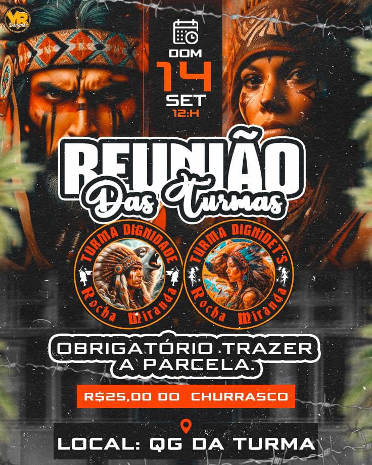 ::::: 5• REUNIÃO DA TURMA DIGNIDADE &amp; DIGNIDET’S 🏹🦁🔥🏆::::

📅  14/09/2025
⏰️  12:00 ⚠️
📍 RUA DOS RUBIS 289 / QG DA TURMA