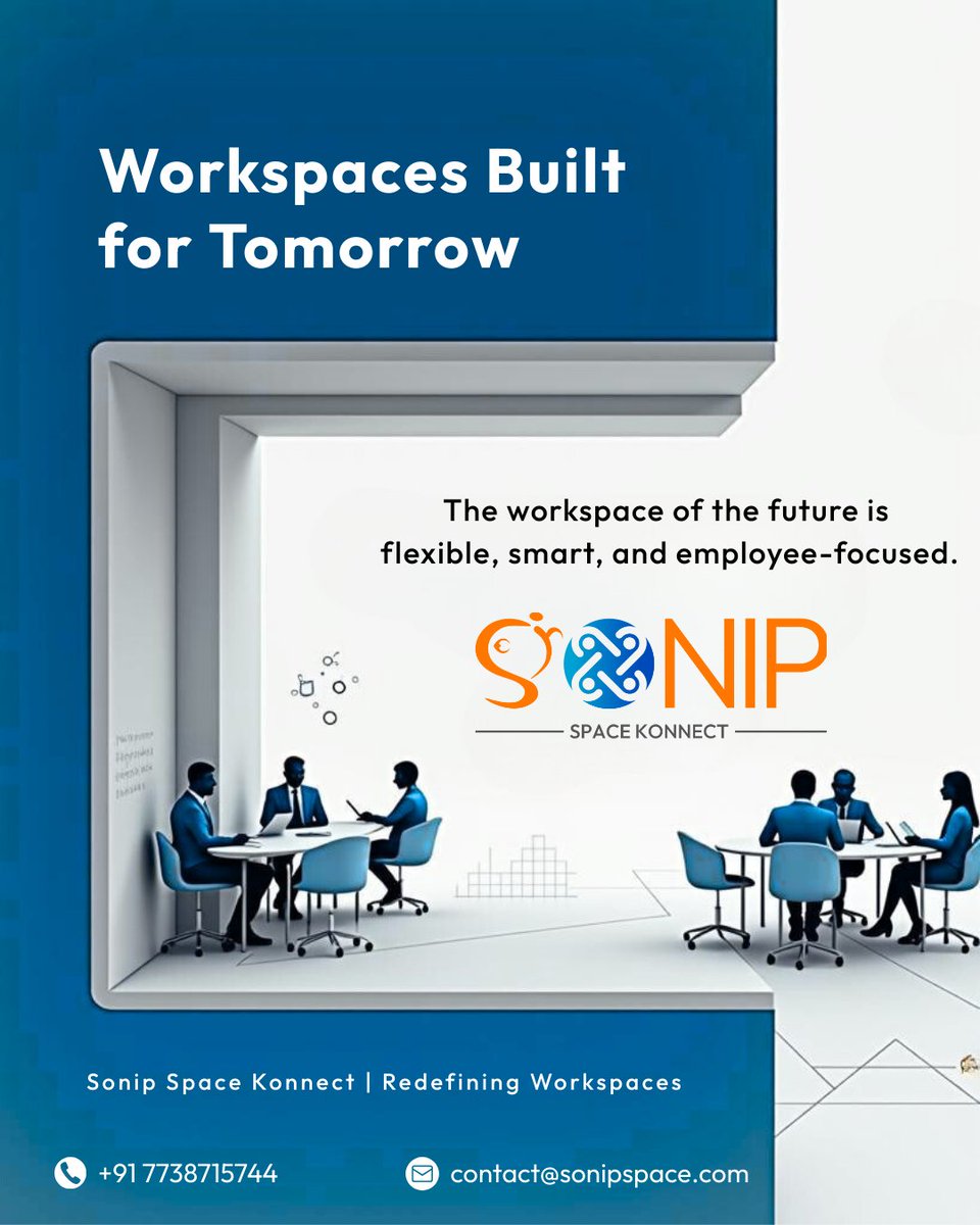 sonipspace's tweet image. At Sonip Space Konnect, we believe the future of work is simple:
Flexible. Smart. People-centric. 
#RedefiningWorkspaces #FutureForward #SonipSpace