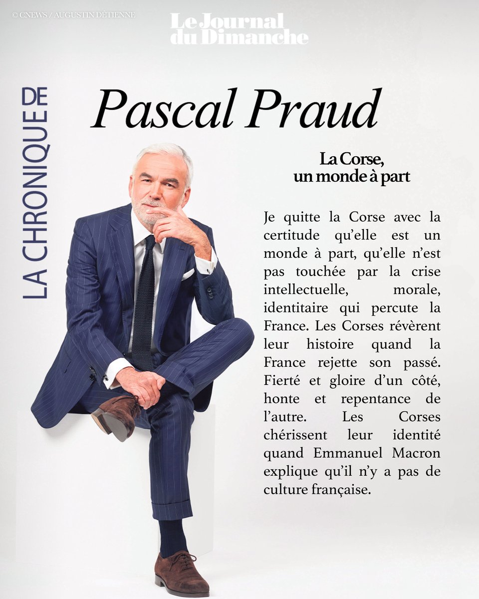 leJDD's tweet photo. .@PascalPraud : «La Corse, un monde à part»

Cinquante ans après l’assaut contre les autonomistes d’Aléria, l’autonomie de l’île reste un serpent de mer, mais la Corse offre à ses visiteurs un délicieux aperçu des années 1970.

🔗 Chronique : https://t.co/9w6pSkRHyg https://t.co/xEXBDfPVJp