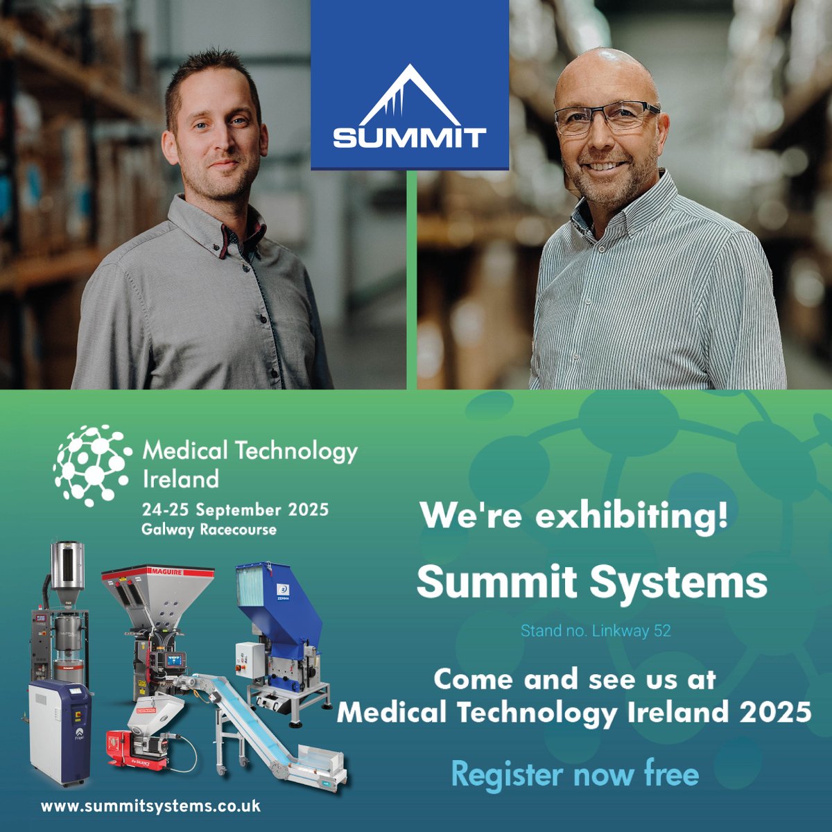 ☘️ Just 1 month to go until <a href="/MedicalTechIre/">Medical Technology Ireland</a>!

Meet Nick &amp; Nigel on Stand L52, ready to share how our plastics automation, process cooling, and material handling solutions are helping shape the future of medical manufacturing.

🎫 Register for free: bit.ly/4ovlqo1