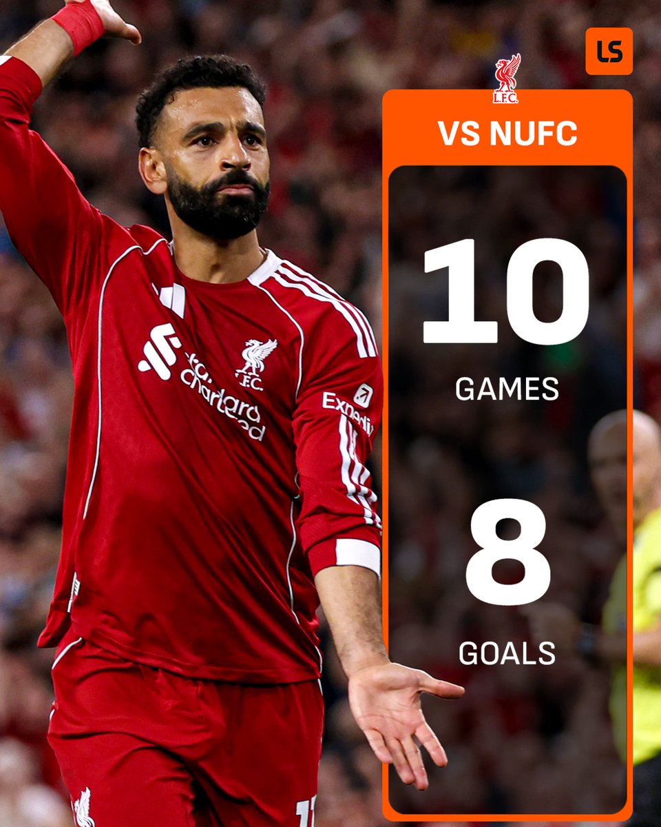 livescore's tweet image. Salah 𝗟𝗢𝗩𝗘𝗦 playing against Newcastle in the Premier League 🕹️😬