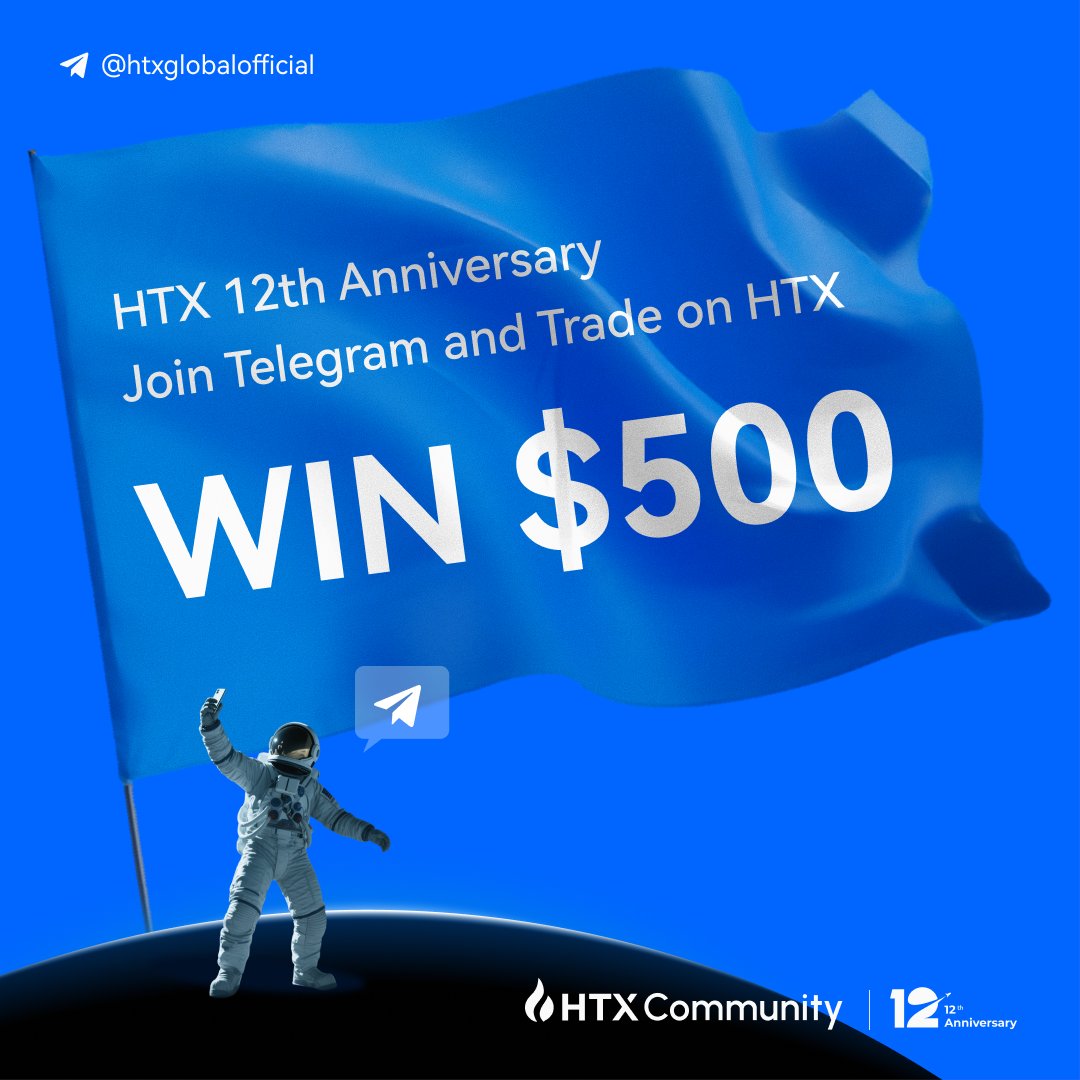 HTX 12th Anniversary #Giveaway 🎉

✅ Follow <a href="/HTXCommunity/">HTX Community</a> +RT
🚀 Join Telegram: t.me/htxglobaloffic…
📈 Trade on #HTX 
 
Invite more, trade more, get more #rewards!👉
forms.gle/jgQ9XH1BkkmCEb…
