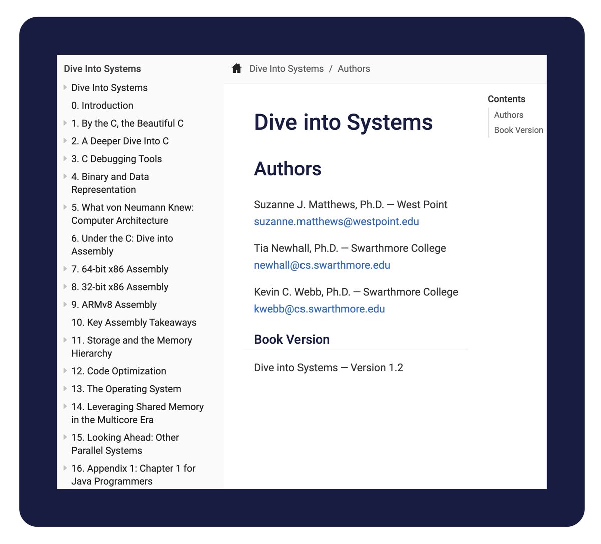 vivekgalatage's tweet image. 📚 Dive Into Systems

A beginner-friendly book to literally dive into the systems.  It&apos;s a textbook with a wide range of topic coverage.

diveintosystems.org