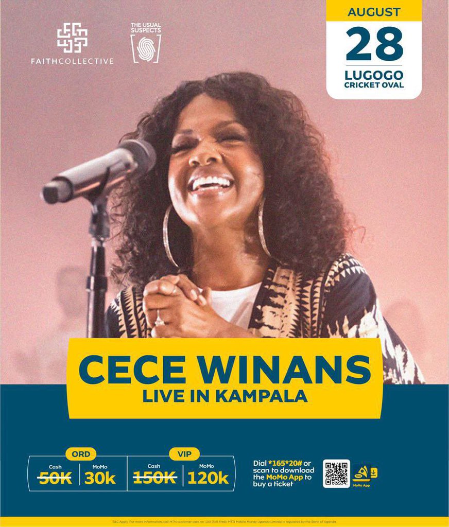 Happy <a href="/cecewinans/">CeCe Winans</a> week Uganda. 

Don’t miss the chance to experience her live at Lugogo Cricket Oval this Thursday.

Get your discounted ticket(s)today on the MoMo App or dial *165*20#.
 #MoreThanThisUg | #BuyTicketsWithMoMo