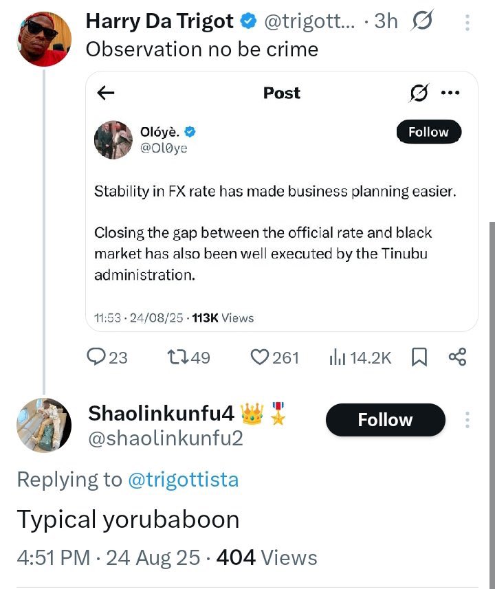 He broke the first rule of being an Obidient, daring to think. If he posts something similar again, they will ostracise him publicly. 

The first rule of being an Obidient is to be irrational. Your thoughts count for nothing. Follow the group and stay dumb.