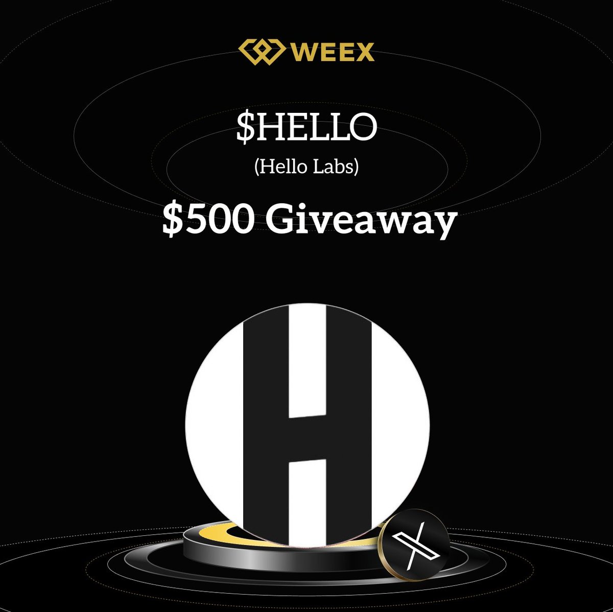 WEEX (@weex_official) on Twitter photo 🚀 $HELLO <a href="/thehellolabs/">HELLO Labs</a> will be on #WEEX Spot!
🎉 $500 $HELLO Giveaway! 20 winners = $25 HELLO each.
To participate:
1⃣ Follow <a href="/WEEX_Official/">WEEX</a> + <a href="/thehellolabs/">HELLO Labs</a>
2⃣ RT, Like❤️ & tag 3 friends
3️⃣Comment WEEXUID
⏳ Ends at 10AM UTC September 1
📝 Register: bit.ly/3EIrEiq 🚀 $HELLO <a href="/thehellolabs/">HELLO Labs</a> will be on #WEEX Spot!
🎉 $500 $HELLO Giveaway! 20 winners = $25 HELLO each.
To participate:
1⃣ Follow <a href="/WEEX_Official/">WEEX</a> + <a href="/thehellolabs/">HELLO Labs</a>
2⃣ RT, Like❤️ & tag 3 friends
3️⃣Comment WEEXUID
⏳ Ends at 10AM UTC September 1
📝 Register: bit.ly/3EIrEiq