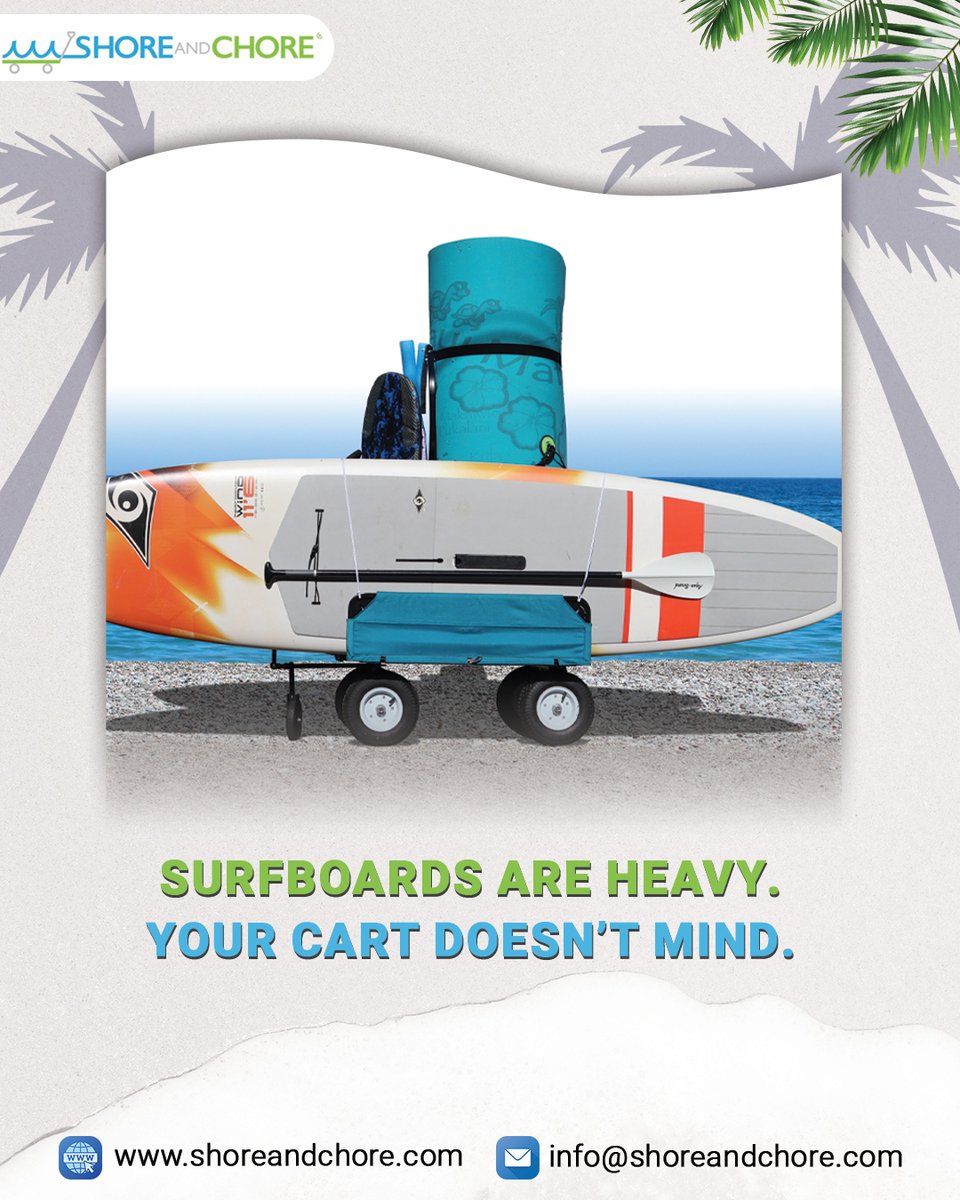 shoreandchore0's tweet image. Built to protect your boards, save your strength, and double as a yard cart, it’s the tool every outdoor lifestyle deserves.

#SUPLife #SurfLifestyle #OutdoorGear #HaulSmarter #ShoreAndChore #WavesAndWork