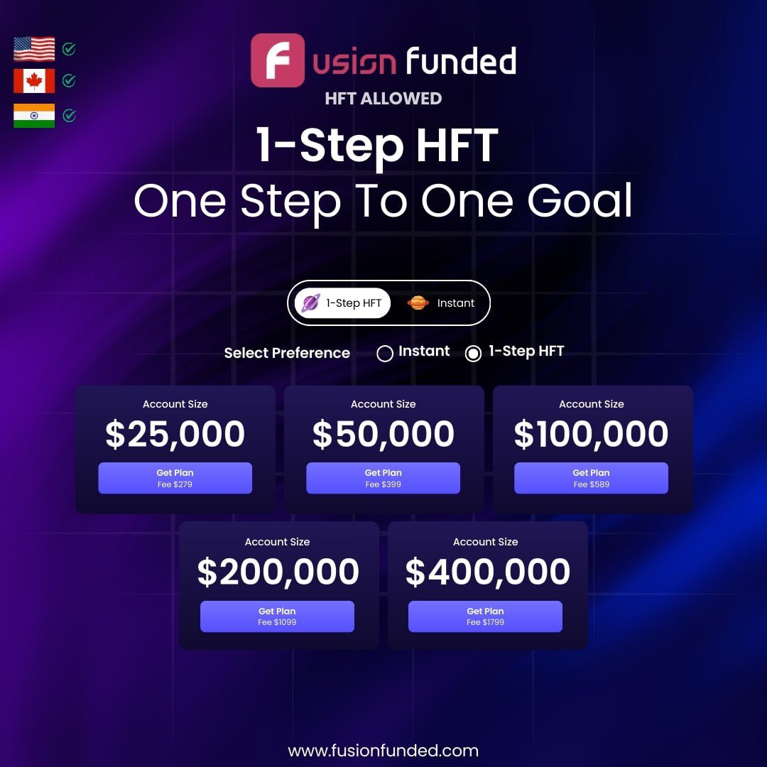 One Step. One Goal. Your Capital.

Choose your preference, Instant Funding or One-Step HFT.
Start with $25K for just $279 and unlock real rewards.

✅ HFT bots allowed
✅ Trade on MT5
✅ No reward denials
✅ Real capital, real profits

Your journey to funding starts here 👇