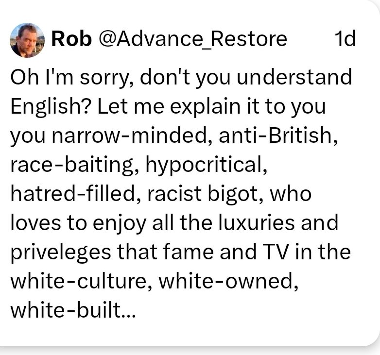 narindertweets's tweet photo. So this vile white supremacist who was sending me disgusting tweets has now deleted his account after I reported him to the police.

What's he scared about? Thought he was hard and all that " raise the flags and freedom of speech BLAH BLAH?" 

Funny old lions roar.....more a little pussy cat meow.