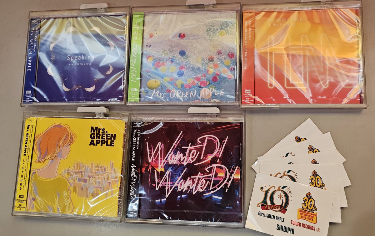 MrsGREENAPPLE】 長らく入荷がなかった シングル5タイトル(通常盤)が