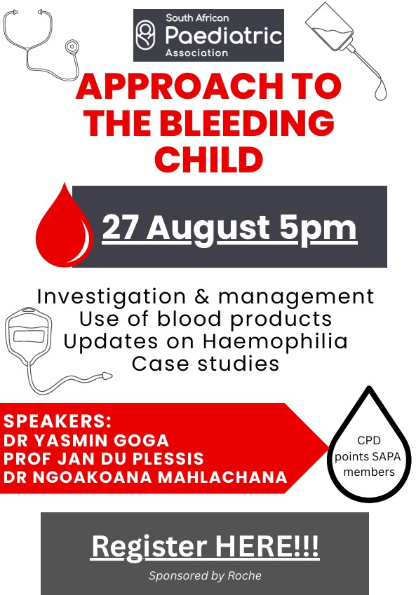 Join us on Wednesday the 27th of August at 17:00. Register here: us06web.zoom.us/webinar/regist…
SAPA members get CPD points for attendance. You can register to be a SAPA member here: paediatrics.glueup.com/register/accou…