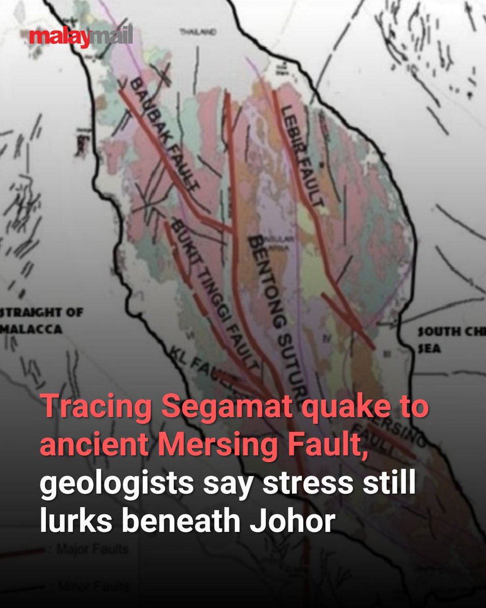 The earthquake that struck Segamat yesterday indicates that the continental crust beneath Peninsular Malaysia still holds tectonic stress that can be released without warning.

Johor Mineral and Geoscience Department (JMG) director Noorazhar Ngatimin said preliminary geological