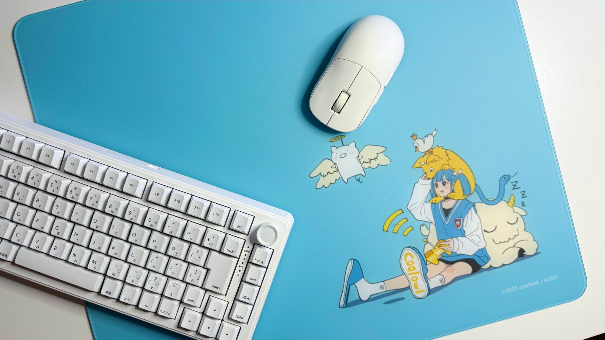 AIM1 叢雲 coalowl x AIM1 ガラスマウスパッド AIM1のガラスマウスパッド「叢雲」にイラストレーターコラボ