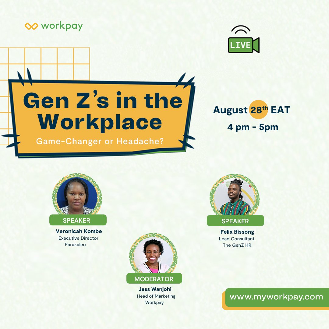 Gen Z is bold, outspoken, and changing the workplace.
But is that inspiring, or exhausting?
We’ll talk about it live on Aug 28, 4–5 pm EAT 

→ live.zoho.com/cuyk-fsp-kqp