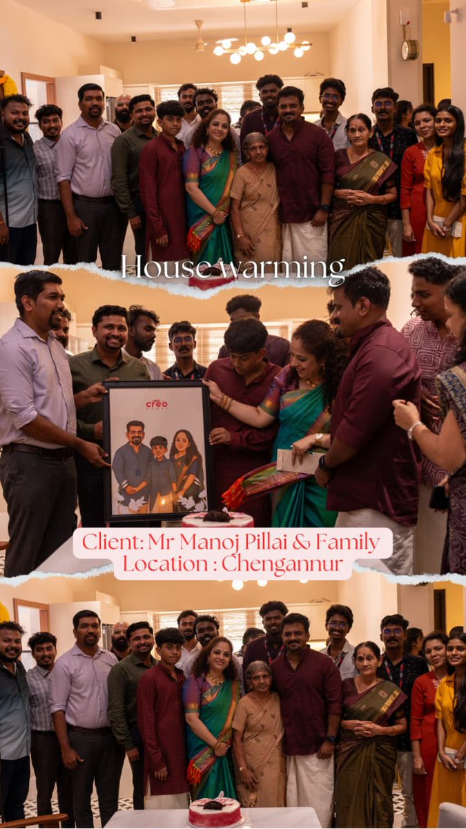 CreoHOMES's tweet photo. 🎉 Home sweet home at Chengannur!
A heartfelt congratulations to Mr. Manoj Pillai &amp; Family on their housewarming celebration. 🏡✨
It’s always a joy to see dreams take shape and transform into a warm, love-filled reality. Welcome to the Creo family! 🌟 https://t.co/00sCS7yYJq