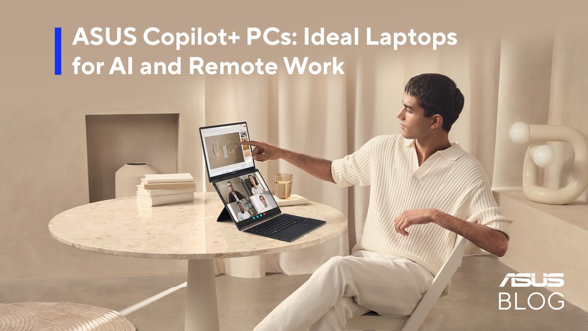 ASUSEgypt's tweet image. In the era of AI and remote work, the right laptop is crucial for success. Click the link in our bio to visit the ASUS and learn why Copilot+ PCs are the perfect choice in 2025!

#ASUSBlog
#copilotpluspc #aipc #productivitytips #remotework