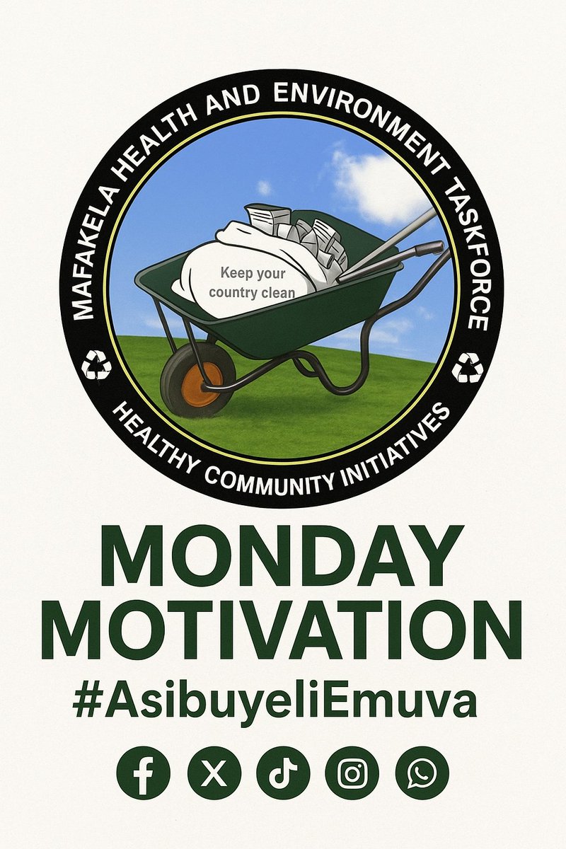 Mafakela Health & Environment Taskforce (@mafakela_hetf) on Twitter photo 💪✨ #MondayMotivation ✨💪
A new week means new opportunities to grow, shine, and make a difference. 🌱
Start strong, stay positive, and remember — small steps every day lead to big victories! 🚀
Let’s make this week count! 🙌
#MondayMotivation #PositiveVibes #NewWeekNewGoals 💪✨ #MondayMotivation ✨💪
A new week means new opportunities to grow, shine, and make a difference. 🌱
Start strong, stay positive, and remember — small steps every day lead to big victories! 🚀
Let’s make this week count! 🙌
#MondayMotivation #PositiveVibes #NewWeekNewGoals