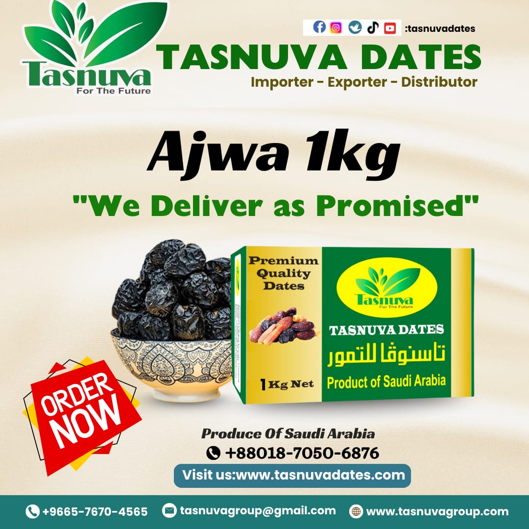 Tasnuva Global (@tasnuva_global) on Twitter photo On the Way to You! Straight from the holy land of Madinah.
Our ''Premium Ajwa Dates (1 kg pack)''are now being delivered with utmost care and freshness.
Order now :
Whatsapp+88018-7050-6876
tasnuvadates.com
tasnuvagroup@gmail.com
#AjwaDates #TasnuvaDates #MadinaPremium On the Way to You! Straight from the holy land of Madinah.
Our ''Premium Ajwa Dates (1 kg pack)''are now being delivered with utmost care and freshness.
Order now :
Whatsapp+88018-7050-6876
tasnuvadates.com
tasnuvagroup@gmail.com
#AjwaDates #TasnuvaDates #MadinaPremium