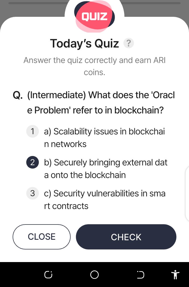 Reef_Edge's tweet photo. @haeriweb3 The correct answer is ) 𝗦𝗲𝗰𝘂𝗿𝗲𝗹𝘆 𝗯𝗿𝗶𝗻𝗴𝗶𝗻𝗴 𝗲𝘅𝘁𝗲𝗿𝗻𝗮𝗹 𝗱𝗮𝘁𝗮 𝗼𝗻𝘁𝗼 𝘁𝗵𝗲 𝗯𝗹𝗼𝗰𝗸𝗰𝗵𝗮𝗶𝗻.

The Oracle Problem in blockchain is about safely getting outside info into the blockchain system. https://t.co/USQc9eqohE