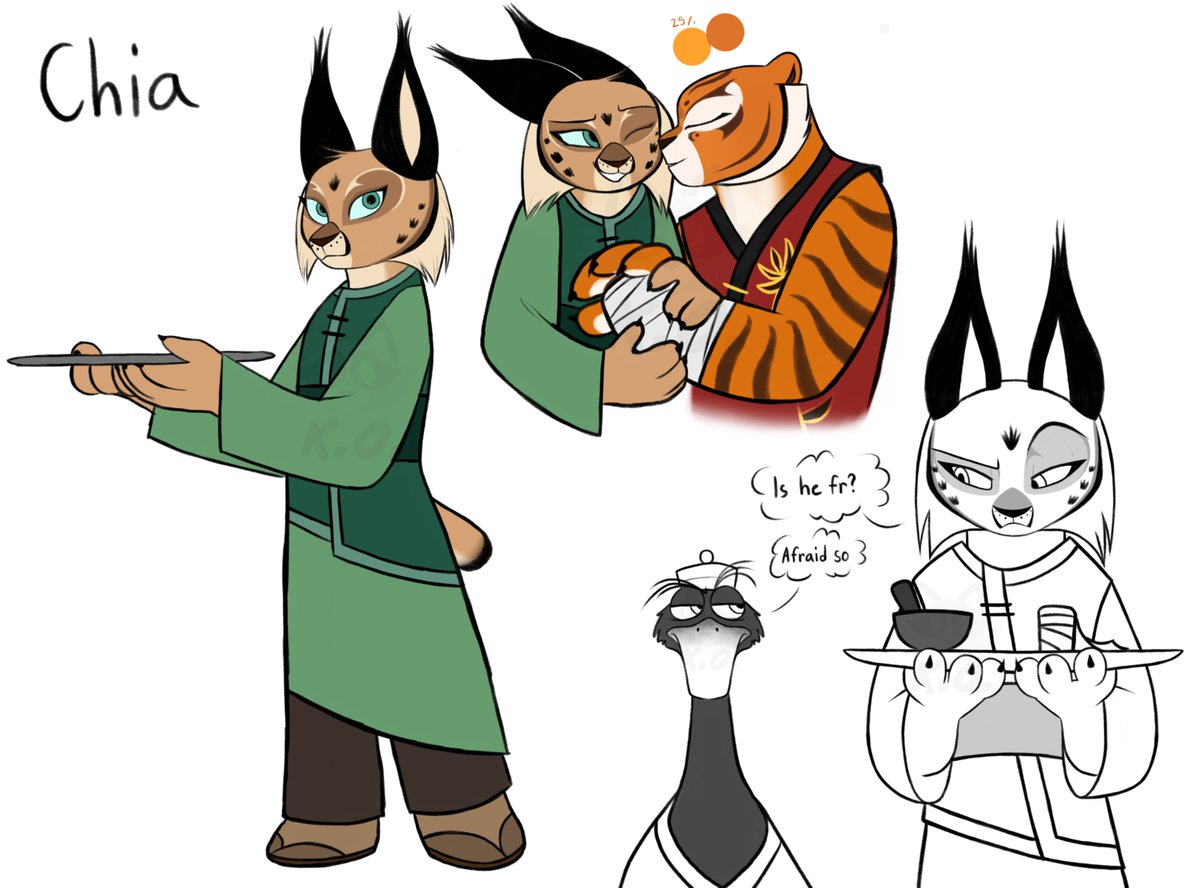 KO_Cartoons's tweet photo. Meet Chia. The Jade Palace’s healer
#kfp #KungFuPanda #kfpoc #kfpTigress #KungFuPandaTigress #KungFuPandaOC #Ocxcanon #selfinsert #selfship #selfshipcommunity https://t.co/ElPOVhiLfZ