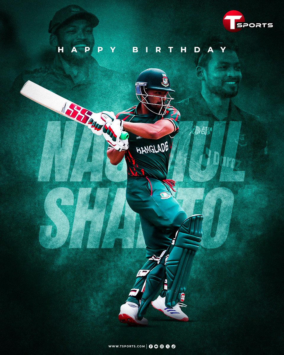 Happy Birthday Najmul Hossain Shanto.

#Cricket #bdcricket