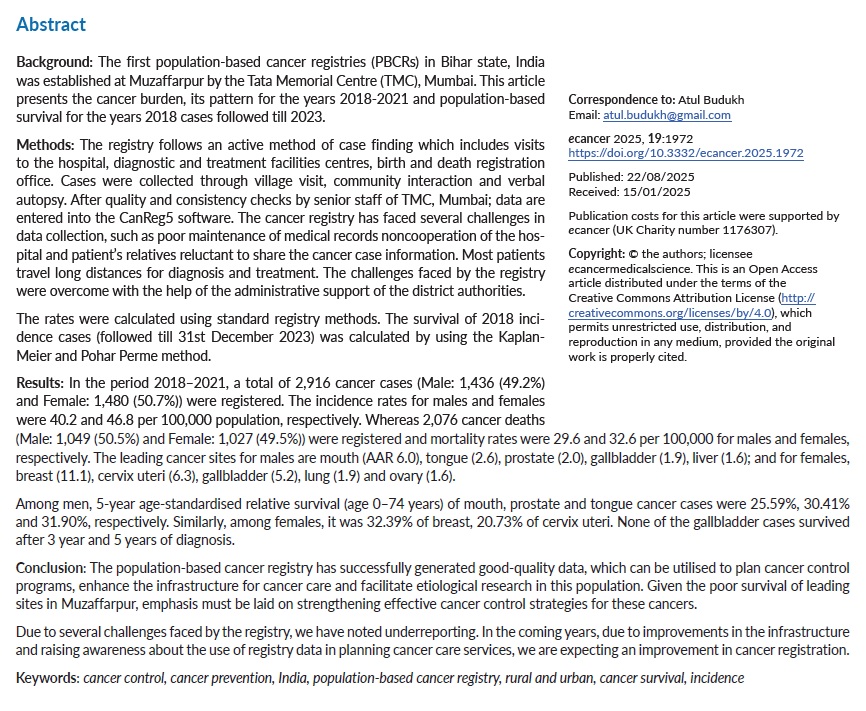 CCE, TMC-Cancer registries tweet media