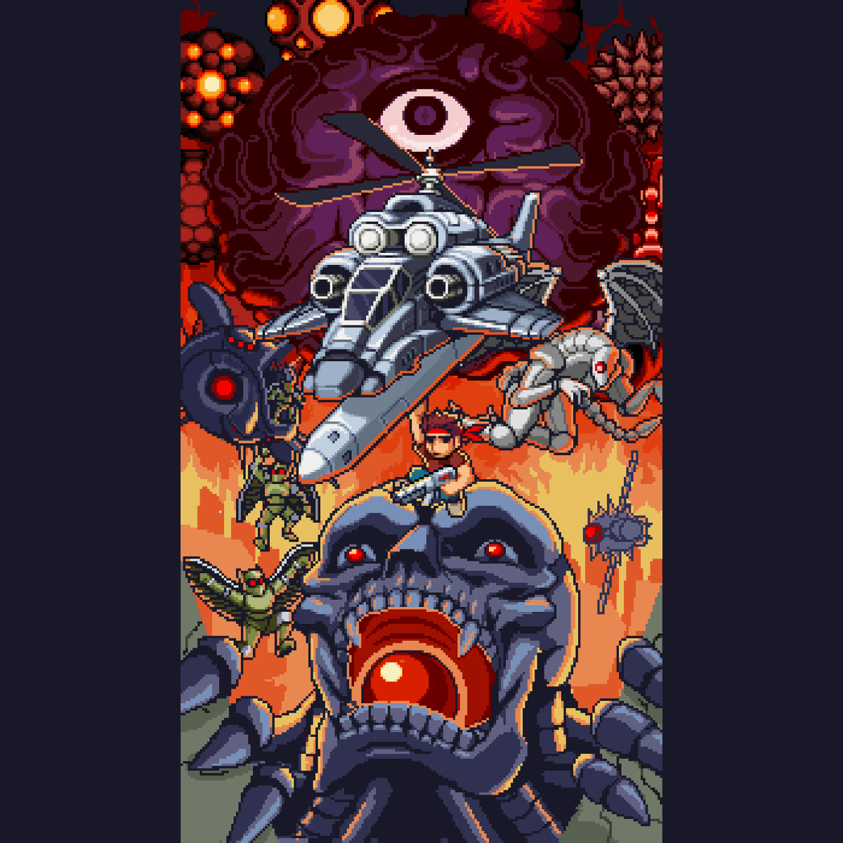 Setho_o's tweet photo. Contra III
Fan art for @jaquio_x  , celebrating his Contra III World Records.

"Let's Attack Aggressively!"

200x350 px

#pixelartist #gamedev #pixelart #gamedev #pixelartist #ドット絵 #픽셀아트 #SNES  #indiegaming #Commission #contra  #Konami #Retro https://t.co/CysSqc21Zc