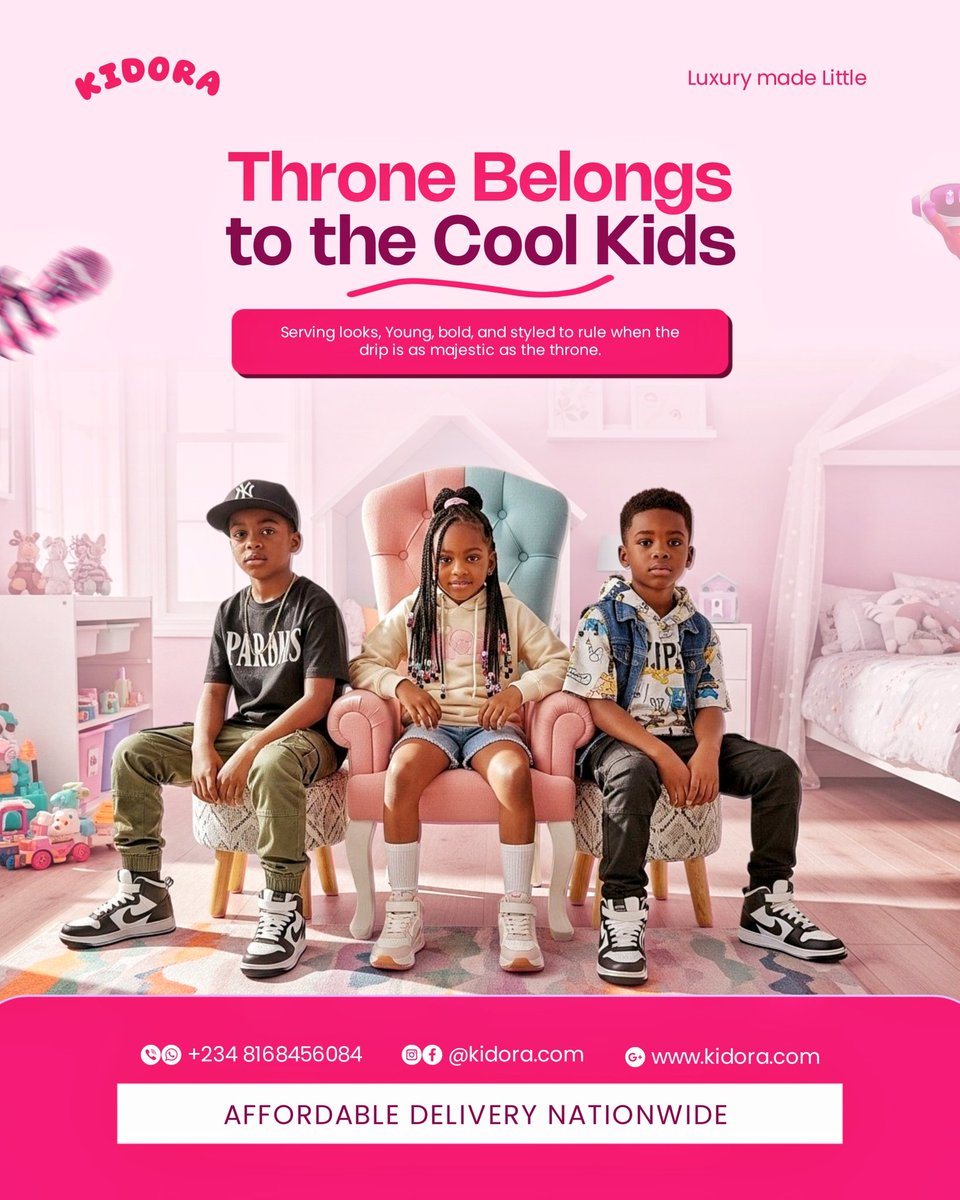 KaramotCreative's tweet image. Just wrapped up a Project for &quot;Kidora&quot;

It&apos;s  a kiddie’s clothing brand where you can get all the trending outfits for your little ones.

It was fun working on this because I love the colour Usage 💓🤍

Which Slide is your Fav 💙?