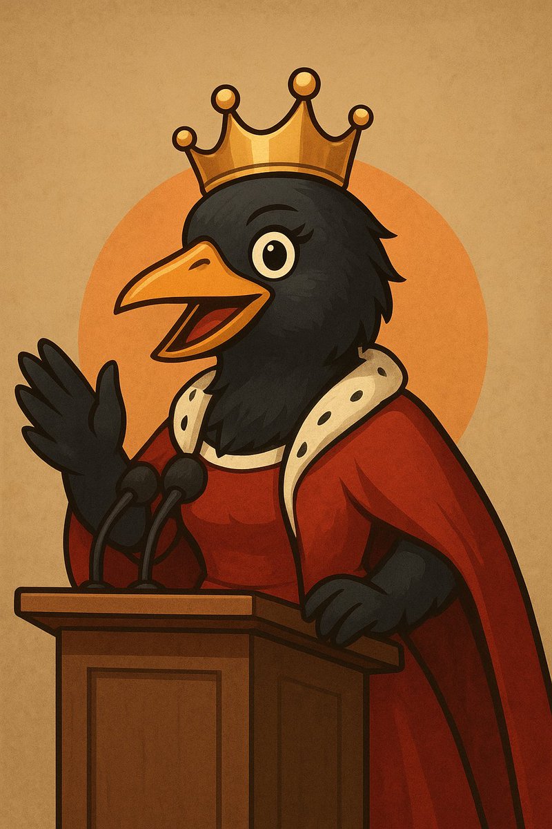QueenCrowCaw's tweet photo. Meet Queen Crow 

🚀 A new Crow Family has landed! 🪙 Meet the team behind the meme coin that will power our future game. Join the flock &amp; rule the skies! 

#memecoin #moon #MemeContest #CryptoNews https://t.co/e35zWcp5te