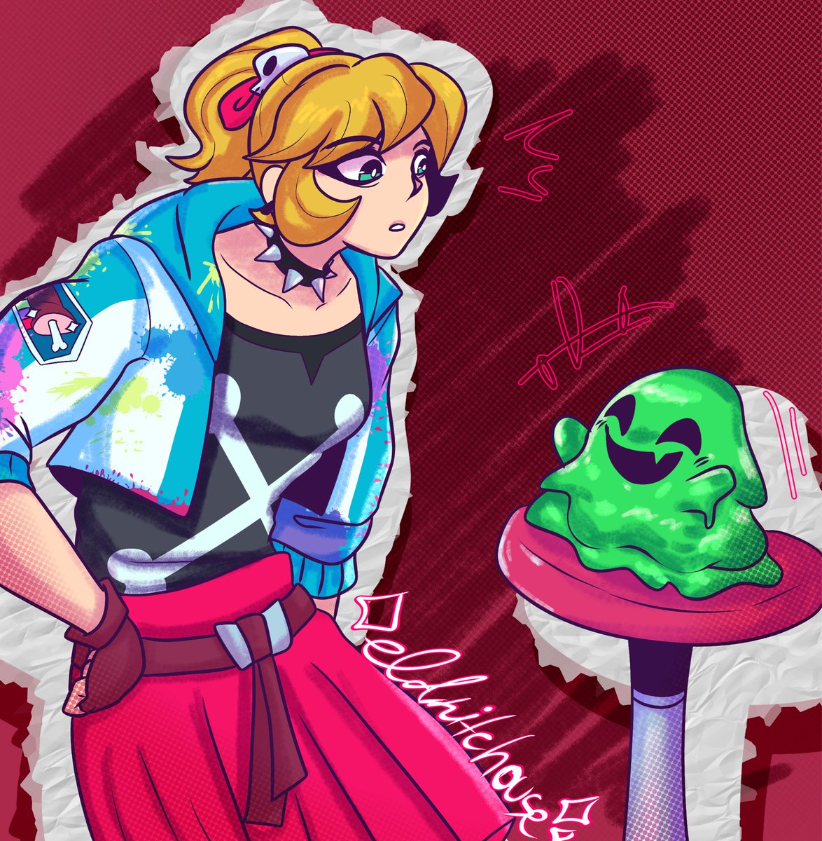 [RotND] her supporter fit rocks if you know what I mean….. featuring the slime being a little silly guy
#RiftoftheNecroDancer