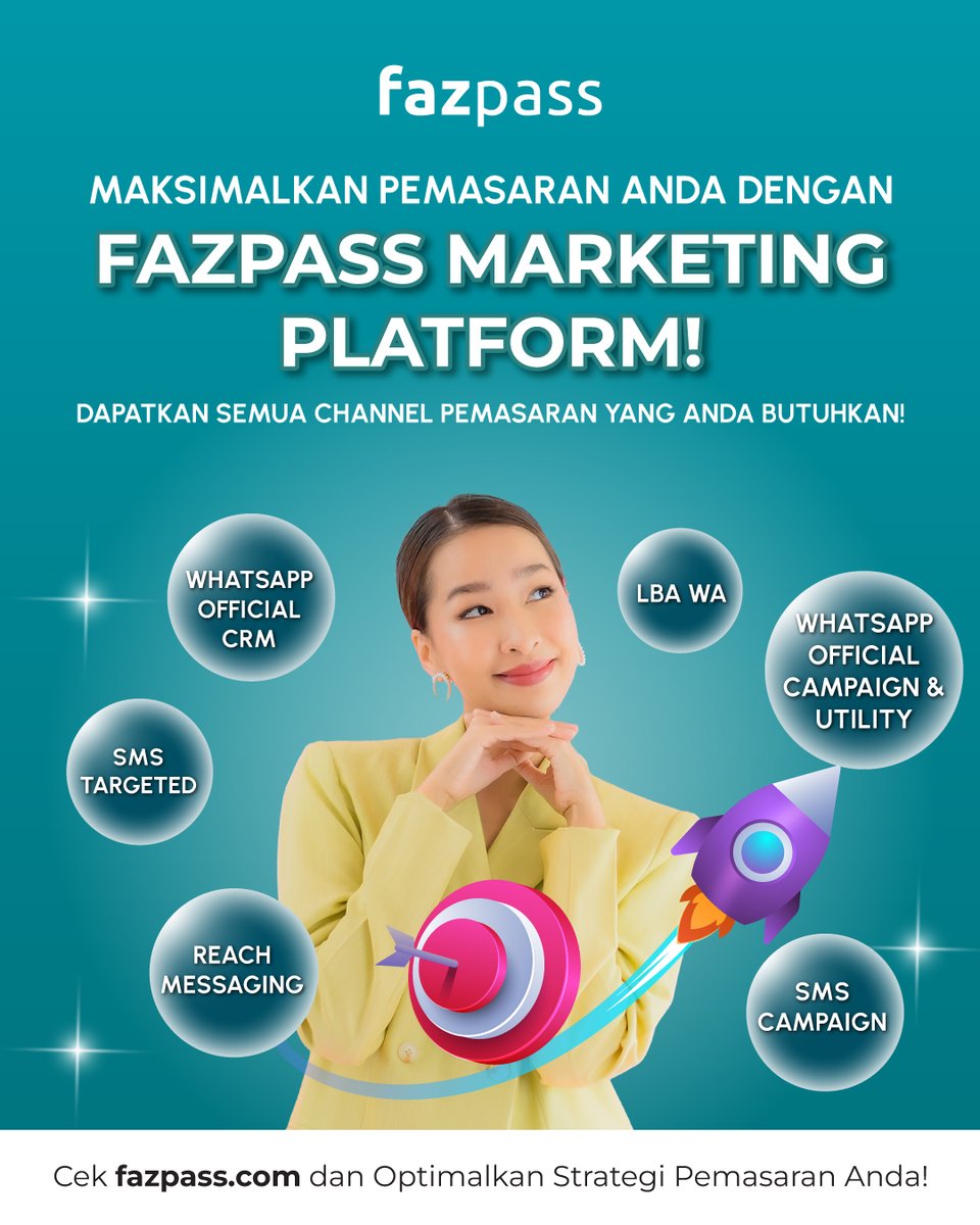 FazpassSecure's tweet photo. 🚀 Maksimalkan Strategi Pemasaran Anda dengan Fazpass!

Satu platform untuk semua kebutuhan pemasaran digital bisnis Anda. Lebih mudah, lebih efisien, dan hasilnya lebih maksimal! 💡

🌐 https://t.co/NHsEVOUGyi

#Fazpass #MarketingPlatform #DigitalMarketing #Marketing #Tech #B2b https://t.co/Ey9VjB7ySF