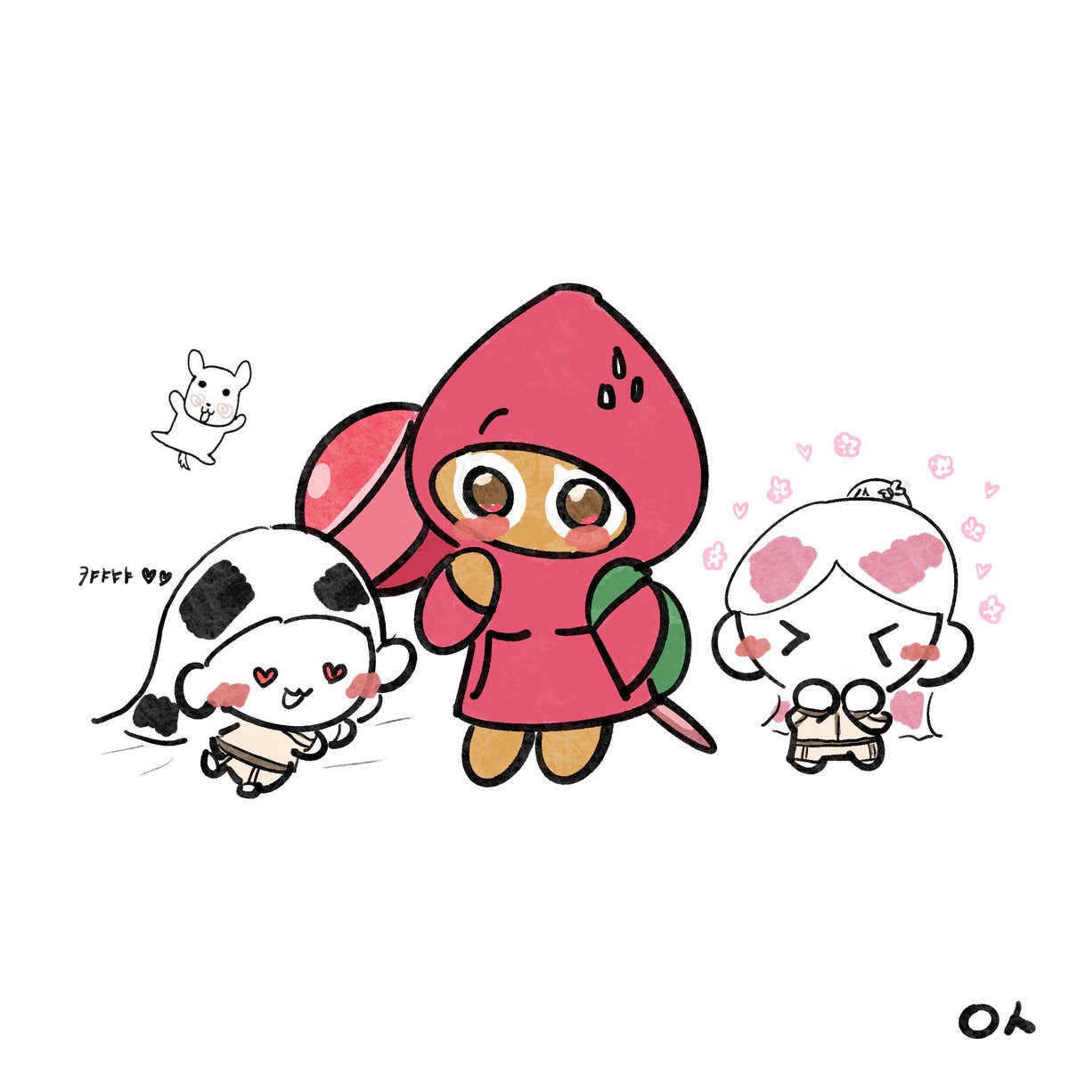 환경미화즈이 사랑하는 딸기쿠키야 🐹🐰🍓🍪

#미유 #원화연 #이프아이 
#MEU #WONHWAYEON #ifeye