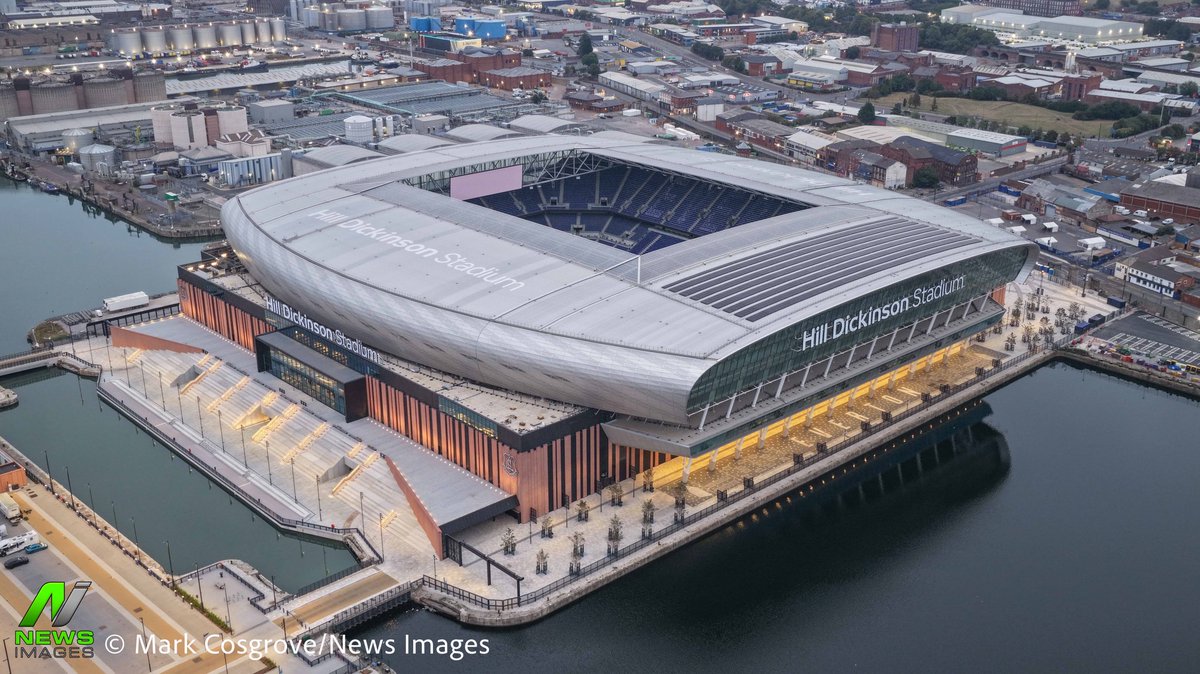 Mark_Cozy's tweet photo. Hill Dickinson Stadium 24.08.2025
Designed by architect @Meisarch
Looking absolutely stunning for her fist ever Premier League game as @Everton take on @OfficialBHAFC
#hilldickinsonstadium #everton #efc #blues #premierleague #epl #footballstadium #djimavic4pro #MarkCozy #NewsImages
Editorial sales ➡️ https://t.co/E4dAp89fyt