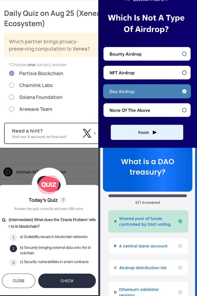 HzKrypto's tweet image. GM
Daily Quiz Ans:
📆25th-08-2025
🚥#Xeneawallet☞A
🚥#SpurProtocol☞C
🚥#Arichain☞B
🚥#Syntax☞A
Follow👉@Hz_kryptomovic
Syntax Vault Combo:☞3-6-7-4
LIKE❤️+R🔁T
@cysic_xyz @GiveRep #xenea @inspectxyz #Arichainquiz #Spurquiz @spurprotocol #xeneaquiz #Syntaxquiz #TAOMining