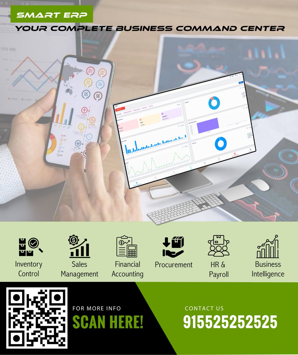 MycomTech's tweet image. Unify your operations with our all-in-one ERP platform that seamlessly connects products, sales, inventory, and finance - giving you real-time control and actionable insights across your entire business.
Contact us to know more. #erp #erpbusinesssolution #mycomtech #dubai🇦🇪