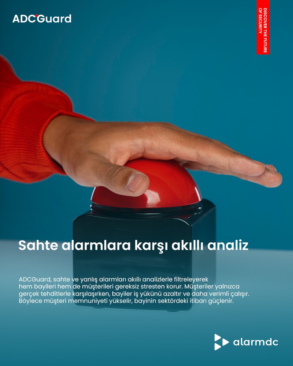 Alarmdc's tweet photo. ADCGuard, sahte ve yanlış alarmları akıllı analizlerle filtreler.
✅ Müşteriniz sadece gerçek tehditlerle karşılaşır
✅ Siz iş yükünüzü azaltarak daha verimli çalışırsınız

ADCGuard ile çalışmak, sadece güvenliği sağlamak değil; işinizi kolaylaştırmak ve markanızı güçlendirmektir https://t.co/n0CIVCdvL4