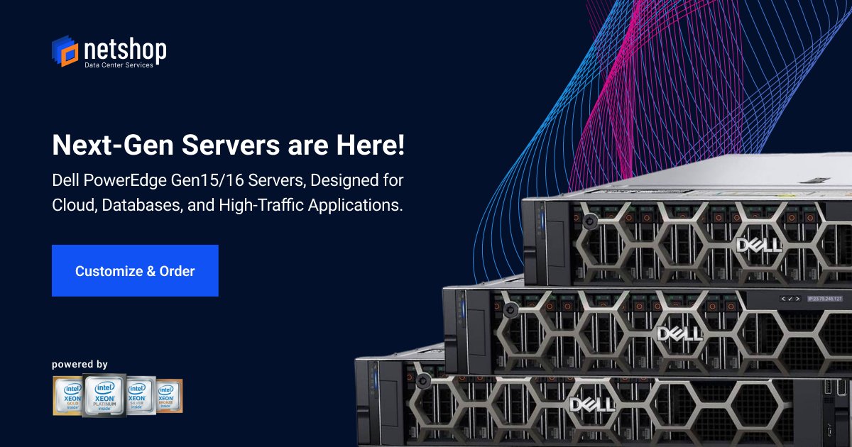 🚀 Next-Gen Servers Have Arrived!

We’re excited to announce the arrival of the latest Dell Gen15 &amp; Gen16 dedicated #servers across our global data centers 🌍

Zero CAPEX - Deploy Today, Pay Monthly 👉 netshop-isp.com.cy/dedicated-serv…

#forex #fintech #servers #hosting #sysadmin