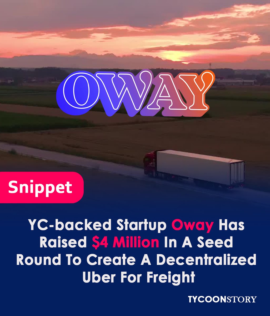 TycoonStoryCo's tweet image. 🚛 Half of U.S. semitrucks run half-empty—costing billions &amp;amp; adding emissions.

San Francisco’s Oway just raised $4M to fix it with a Decentralized Uber for Freight—cutting shipping costs LA ➝ Dallas from $350 to $140.

tycoonstory.com

#freighttech #ai #logistics