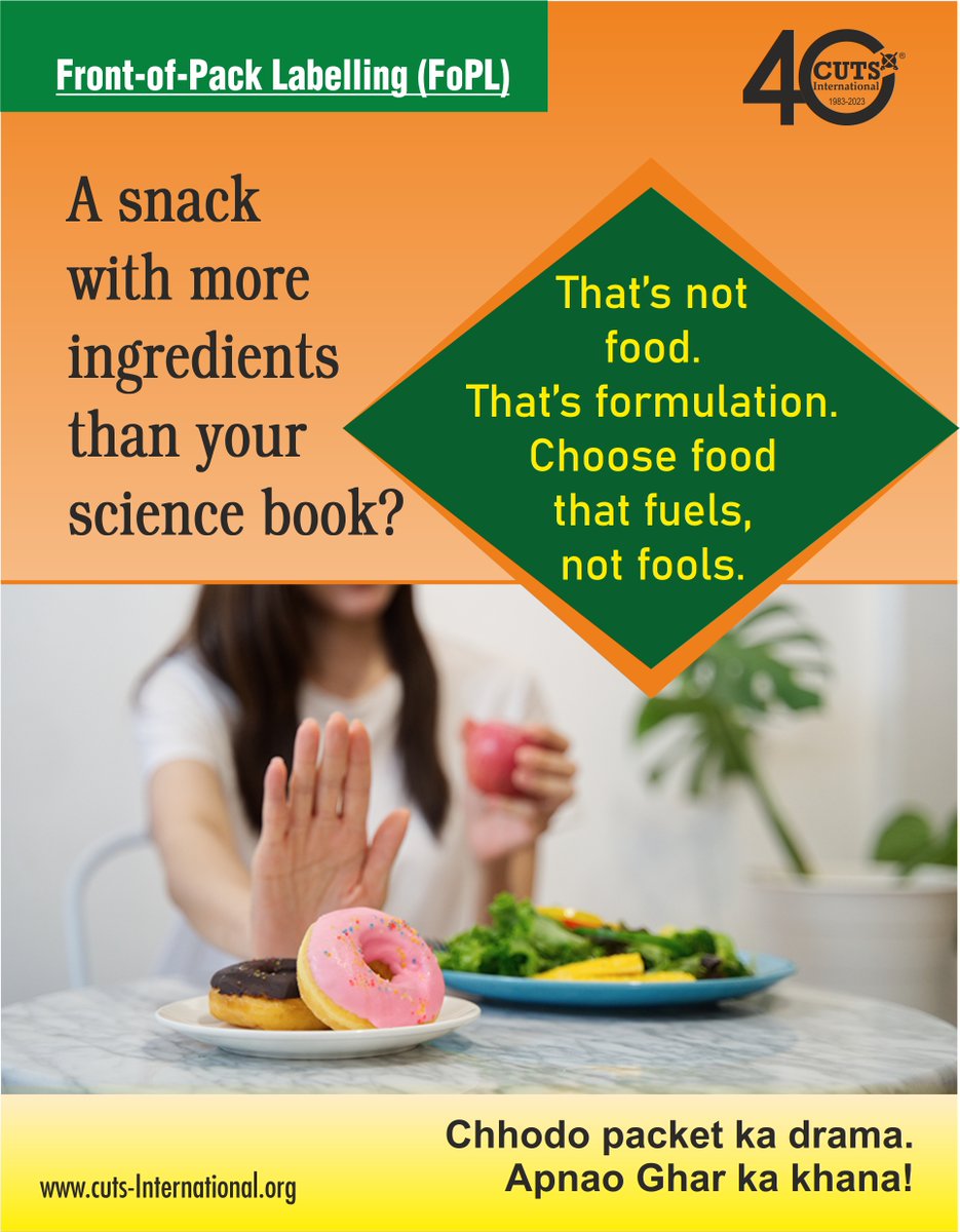 More ingredients than your science book?
That’s not food - it’s a lab experiment. 🧪
 
Choose real, home-cooked meals. 🏡✨

#RealFoodOnly #HomeCookedGoodness  #NoToFakeFood #cutsinternational 

<a href="/fssaiindia/">FSSAI</a> <a href="/MoHFW_INDIA/">Ministry of Health</a> <a href="/kalita_mp/">Bhubaneswar Kalita MP</a> <a href="/WHO/">World Health Organization (WHO)</a>
<a href="/amratindolia/">amratsingh</a> <a href="/Simi_TB/">Simi TB</a>