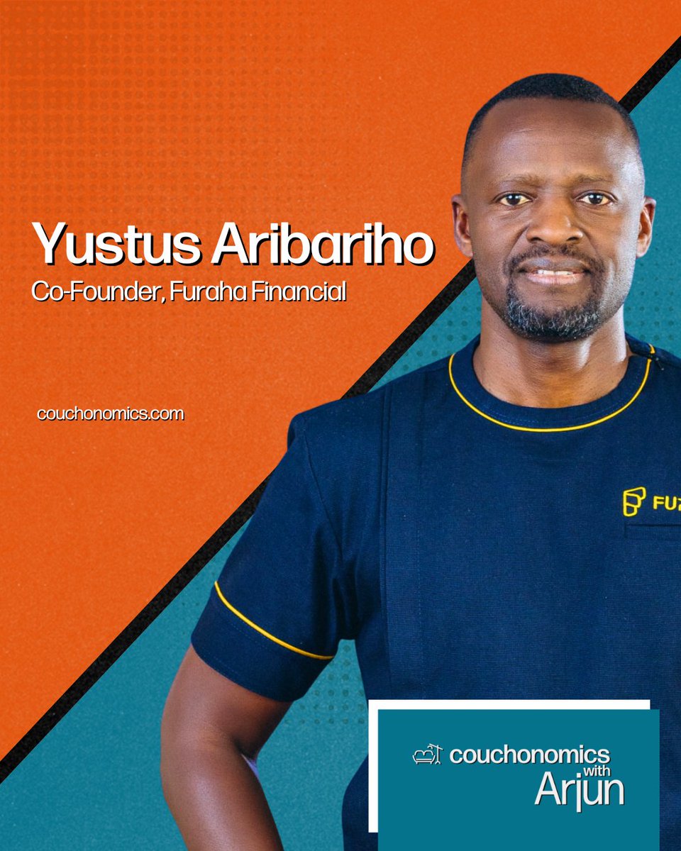 💡 Africa doesn’t just consume innovation, it creates it.
 But will capital finally catch up?
Tomorrow on #CouchonomicsWithArjun, I’m joined by Yustus Aribariho (Co-Founder, Furaha Financial) to unpack Africa’s fintech boom.
 #Africa #Fintech #FutureOfFinance #FinancialInclusion