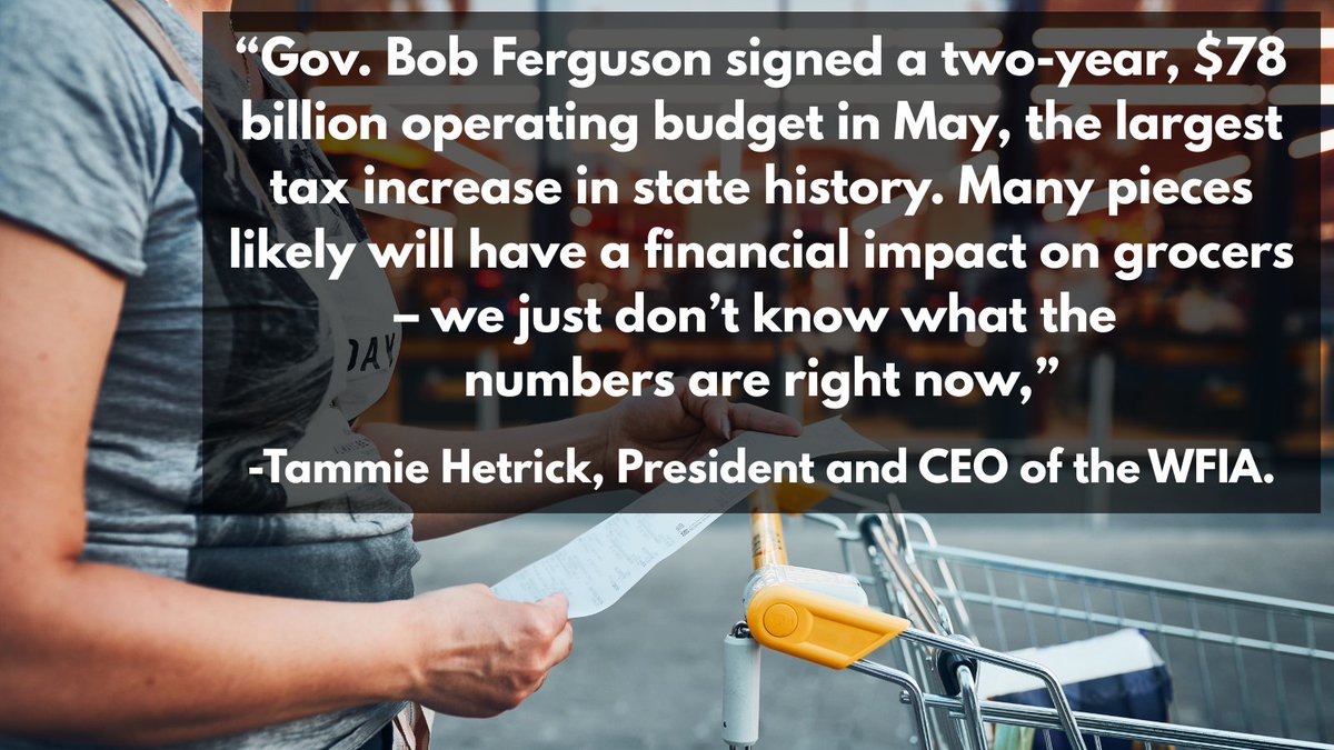 Washington is already known as having near the highest grocery and gas prices in the nation. Now, grocers are deeply concerned, bracing for the fiscal impact of the LARGEST TAX INCREASE in state history from Gob. Bob Ferguson and Legislative Democrats. This is on top of already