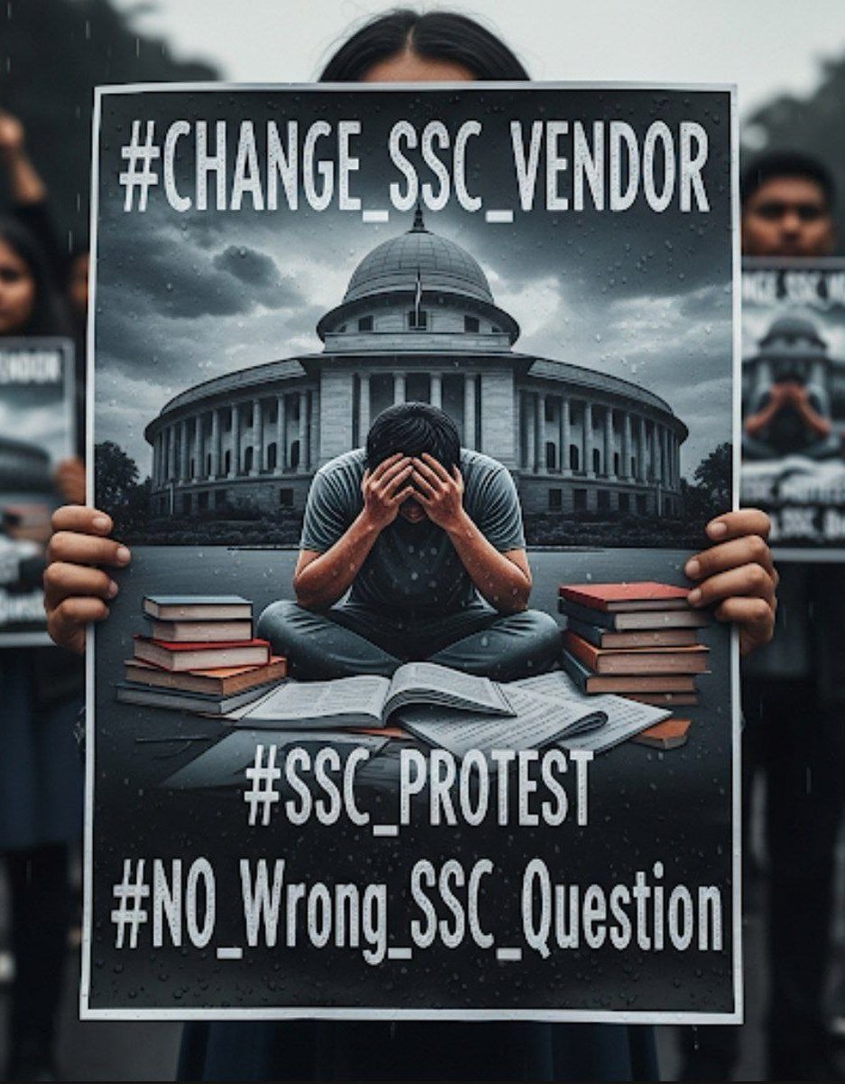 MukeshBangra12's tweet photo. SSC system failure पर सता पक्ष के नेता क्यो चुप हैं...

युवाओं के साथ विपक्ष उनकी आवाज उठा रहा है...

नेताओ की नींद वोट की चोट से ही खुलती है...

बिहार चुनाव....

#NO_Wrong_SSC_Question #CHANGE_SSC_VENDOR #ssc_protest https://t.co/ppSpsWKTjG