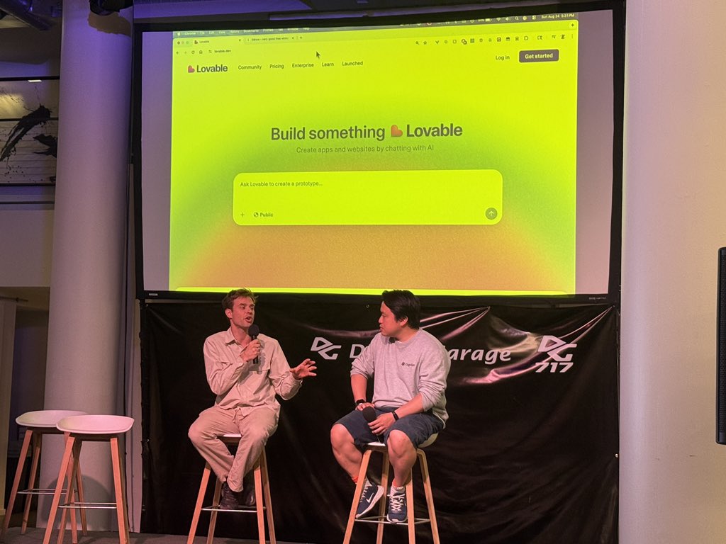 Too fun having an impromptu <a href="/lovable_dev/">Lovable</a> meetup in SF! Impressed by founders building real production apps like a security company for MCP servers, and touched by a marketer who had his biggest career aha moments since Lovable! ❤️ <a href="/antonosika/">Anton Osika – eu/acc</a> <a href="/TravLauren/">Trav Lauren</a>
