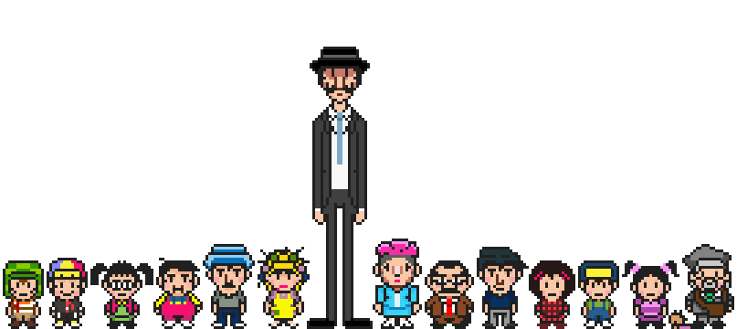 NUEVAS INTEGRACIONES: 
-Don Román
-Malicha
-Godinez 
-La Popis (y serafina)
-Jaimito el cartero

#ElChavodel8 #MOTHER3 #pixelart
